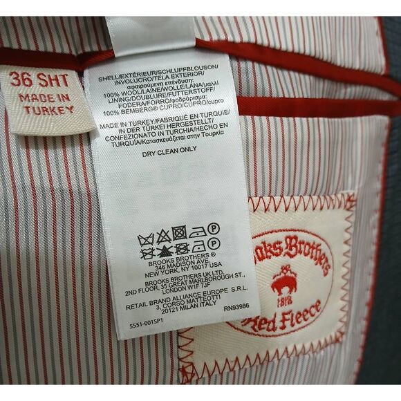 Brooks brothers red fleece mens 36s blazer pants 30 waist virgin wool gray - Picture 9 of 10